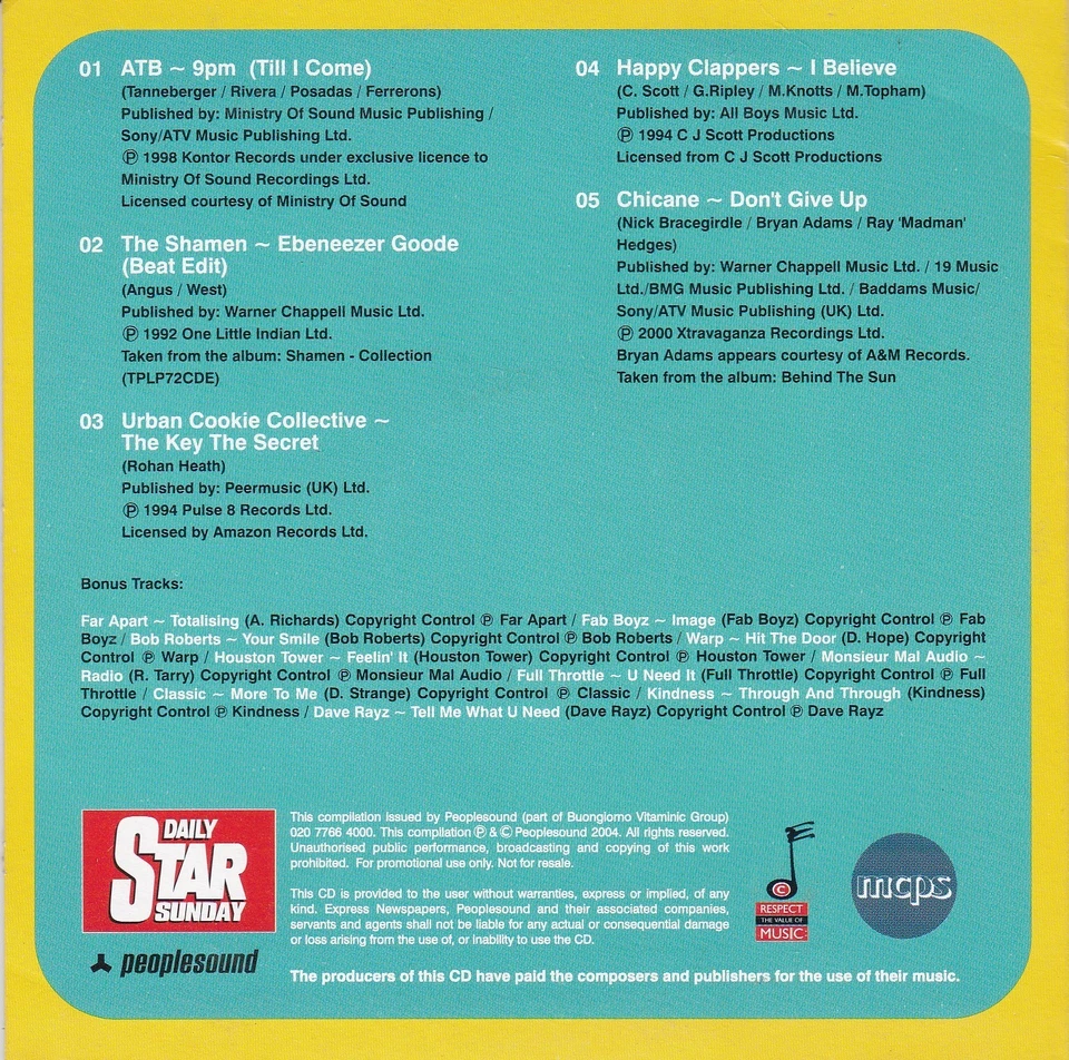 HAPPY HOUSE ( DAILY STAR SUNDAY Newspaper CD ) - Bild 2 von 3