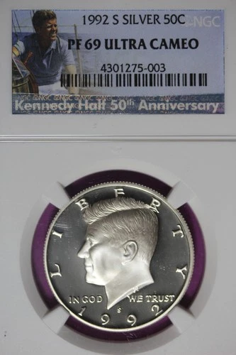 1992 S NGC PF69 ULTRA CAMEO KENNEDY SILVER DOLLAR #B51524