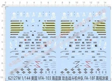 1/144 F/A-18F VFA-103 Jolly Rogers Super Hornet High-visibility Water Decal