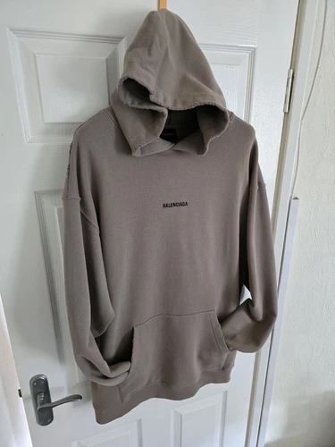 Felpa con cappuccio Balenciaga vestibilità media in cotone