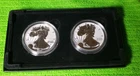 2021 American Eagle Type 1 & 2 -  1 oz  .999 Silver REVERSE PROOF SET w/Box/COA