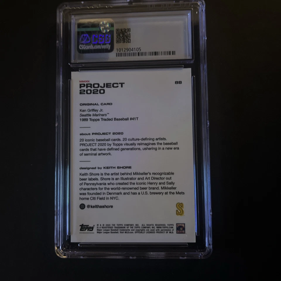 TOPPS PROJECT 2020 KEN GRIFFEY JR. #88 KEITH SHORE PSA 8 - Image 4 of 4
