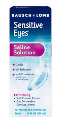 Sensitive Eyes Saline Solution from Bausch & Lomb, for Soft Contact & Gas Permea