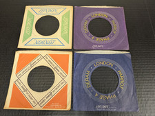 Lot of 4 Vintage London Deram 45 RPM 7" Company Record Sleeves for Rock Jazz