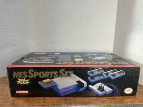 Original Nintendo NES Sports Set Box, Styrofoam, Manual, Posters NO CONSOLE Mint