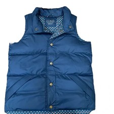 NWT L.L. Bean Kids Down Puffer Field Vest Medium 10/12 Blue Unisex Winter