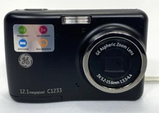 GE C1233 12.1MP Digital Camera - Black -Tested Works -See Video
