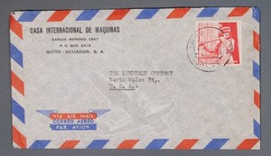 MayfairStamps Ecuador Quito to North Wales PA Air Mail Cover aaz_57483