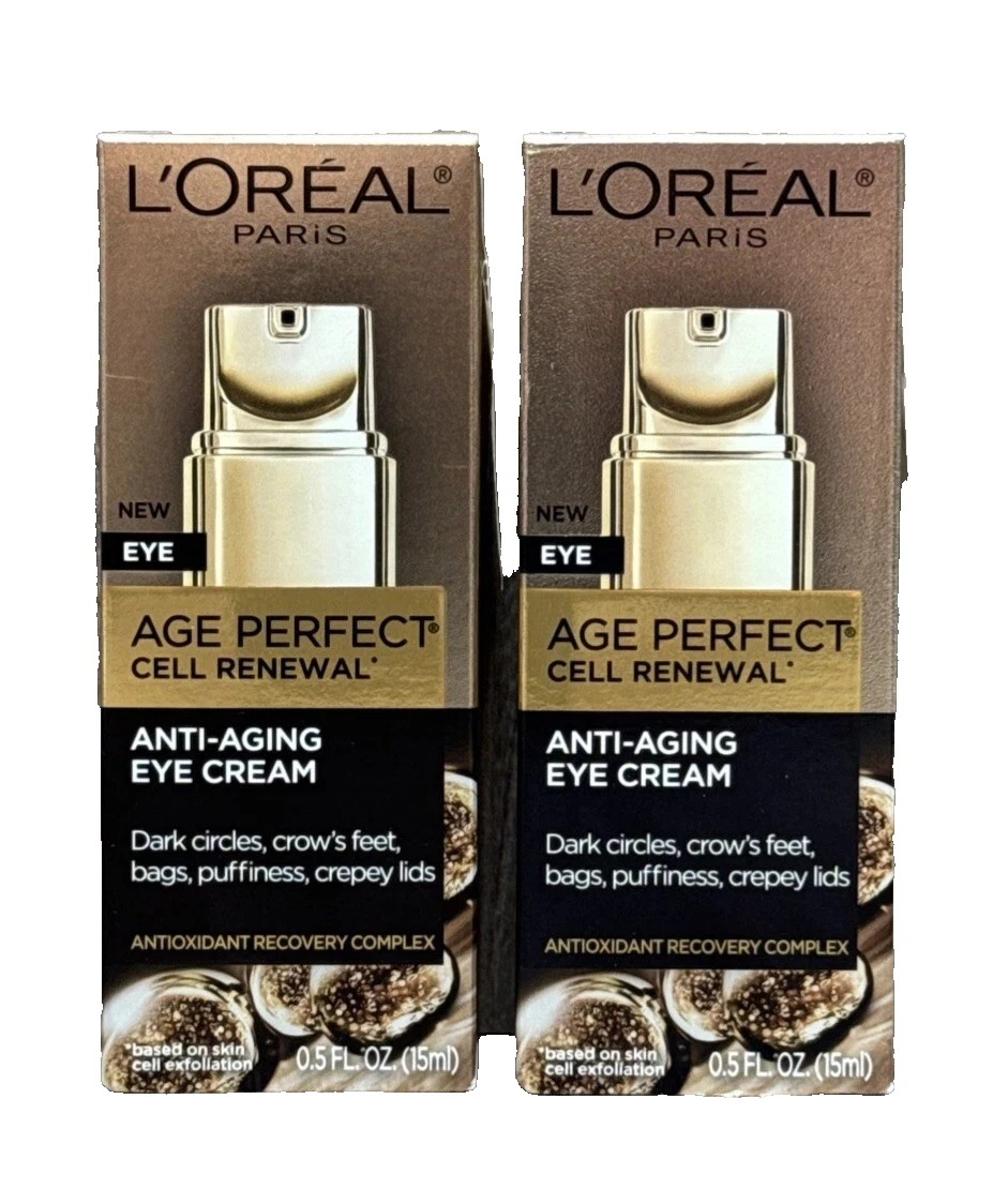 LOT OF 2 L'Oréal Age Perfect Cell Renewal Anti-Aging Eye Cream 0.5 oz EACH NEW
Opens in a new window