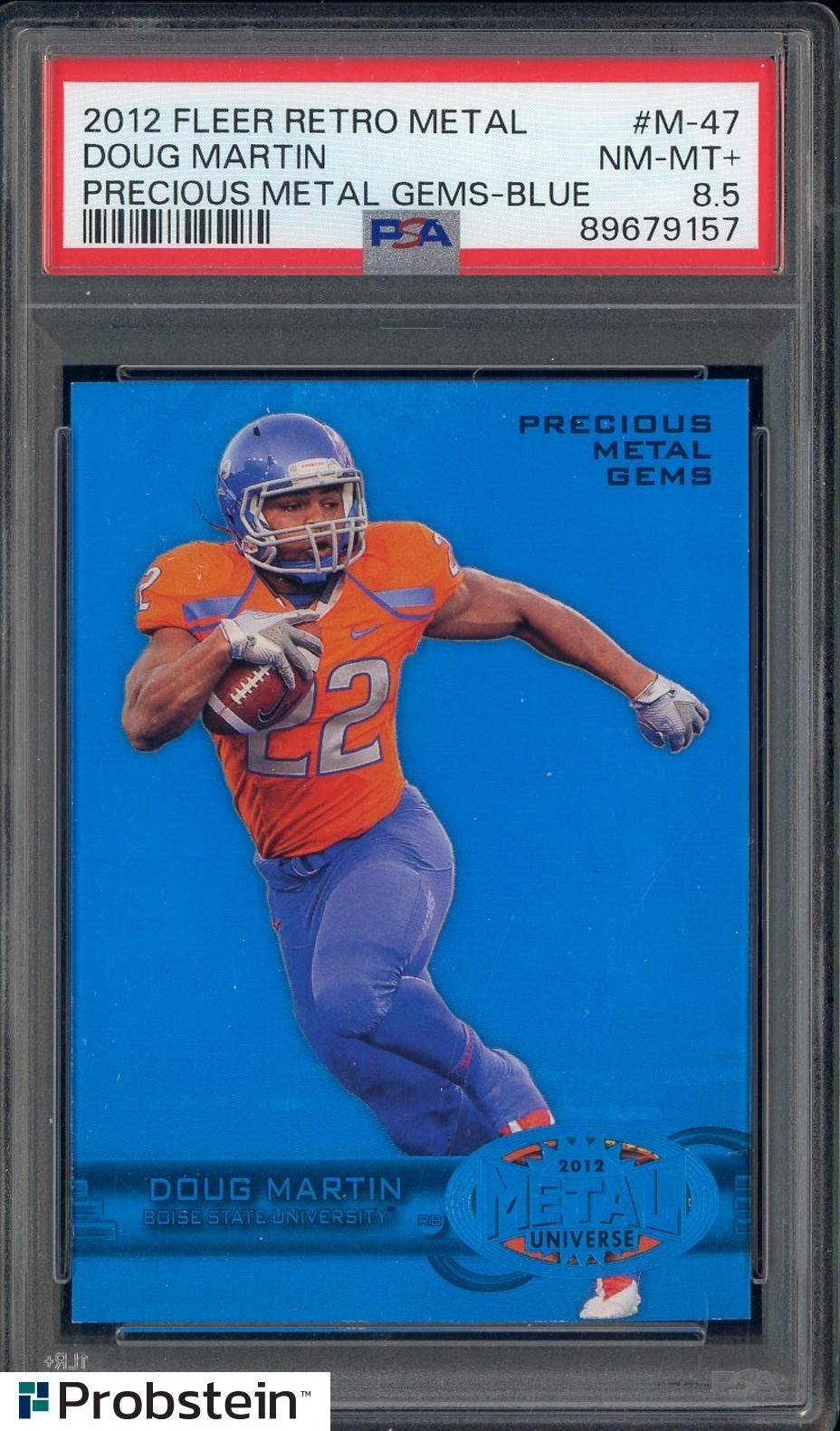 Doug Martin Fleer Retro Metal #M47 Precious Metal Gems-Blue