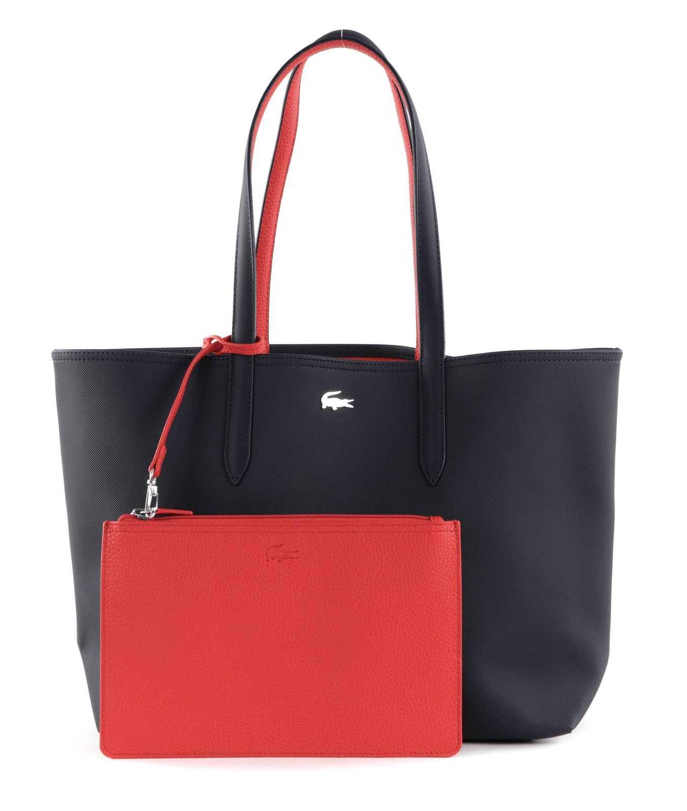 Bolso de hombro LACOSTE Anna Shopping Bag bolsa de cosméticos Peacoat Salsa rojo