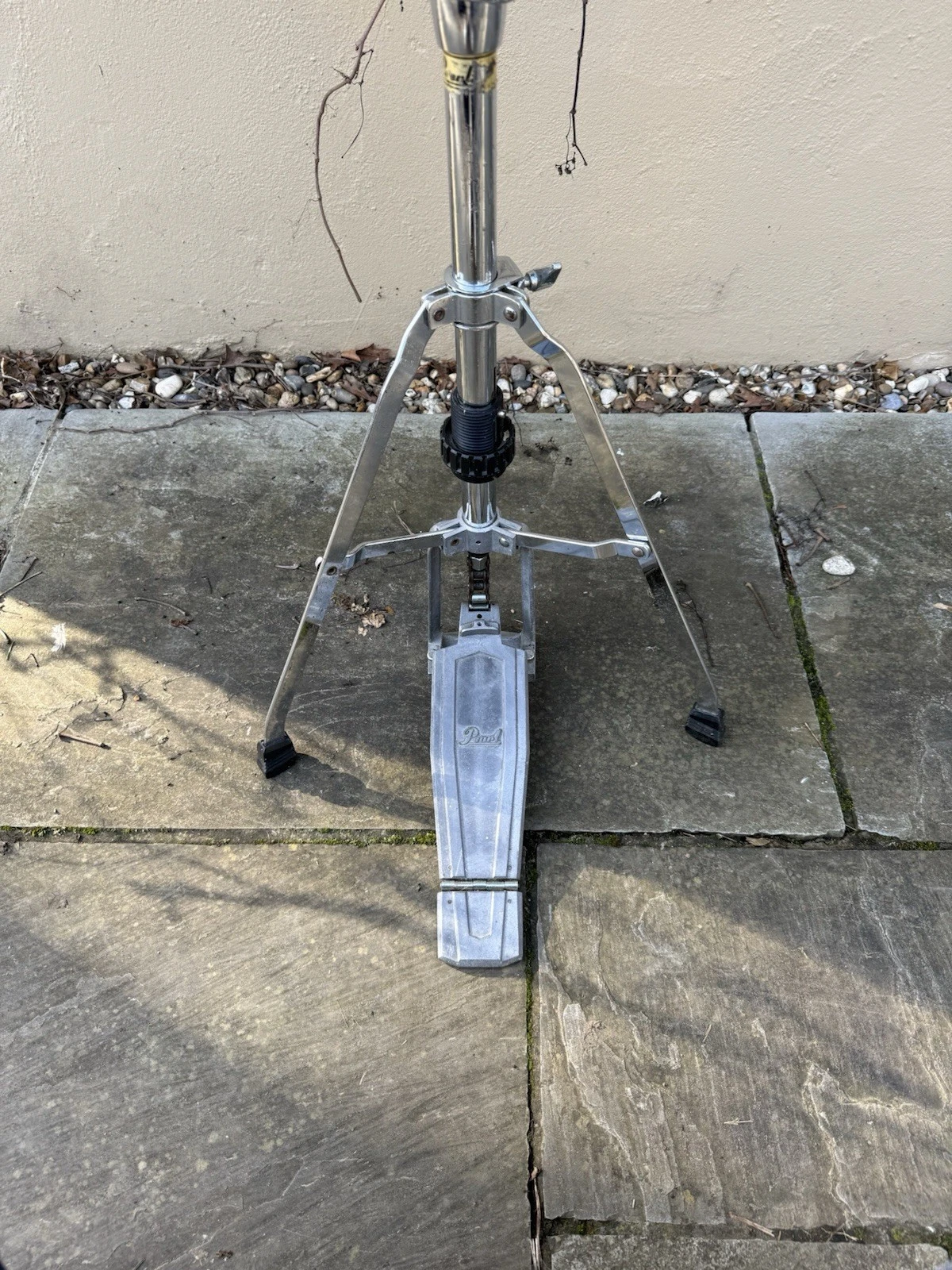 Pearl Hi Hat Stand With Lazer Hi Hat Cymbals Musical Instrument - Used Condition 3