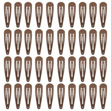 40 Counts Colorful Metal Snap Hair Clips 2 Inch Barrettes for Women Accessori...