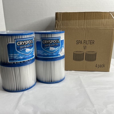 Cryspool Type VI Filters 4 - Pack For Spa Pool & Hot Tubs