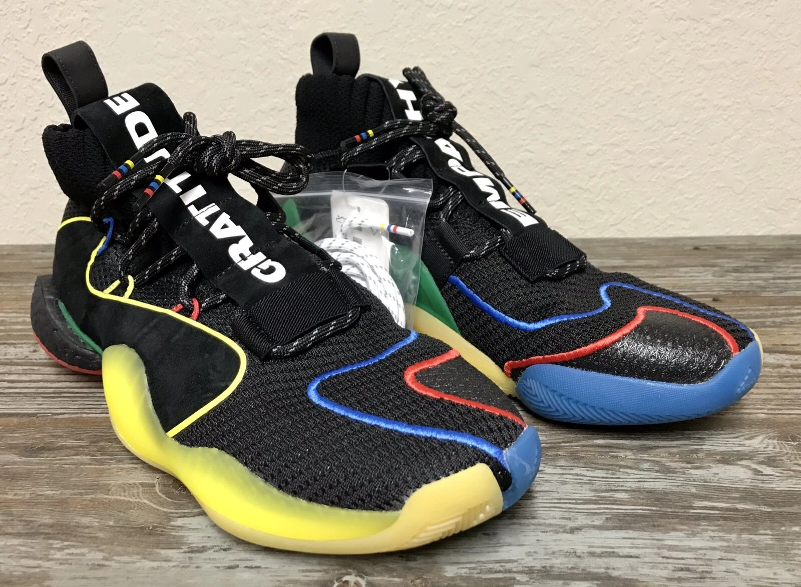 Adidas Boost LVL X PW CRAZY BYW PHARRELL Gratitude Empathy G27805 Size 8 8.5 10