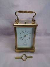 VINTAGE L'EPEE STRIKING/REPEATING/ALARM CARRIAGE CLOCK + KEY  IN GWO (3)