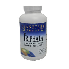 Planetary Herbals Triphala GI Tract Wellness 1,000mg 180 Tablets BB 03/27 Sealed