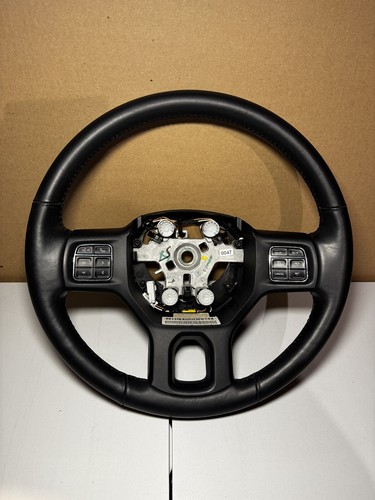 2013-2018 Dodge Ram 1500 2500 Black Leather Steering Wheel HEATED