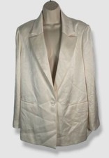  498 Alice  Olivia Women's Ivory Denny Boyfriend Blazer Jacket Coat Size 12