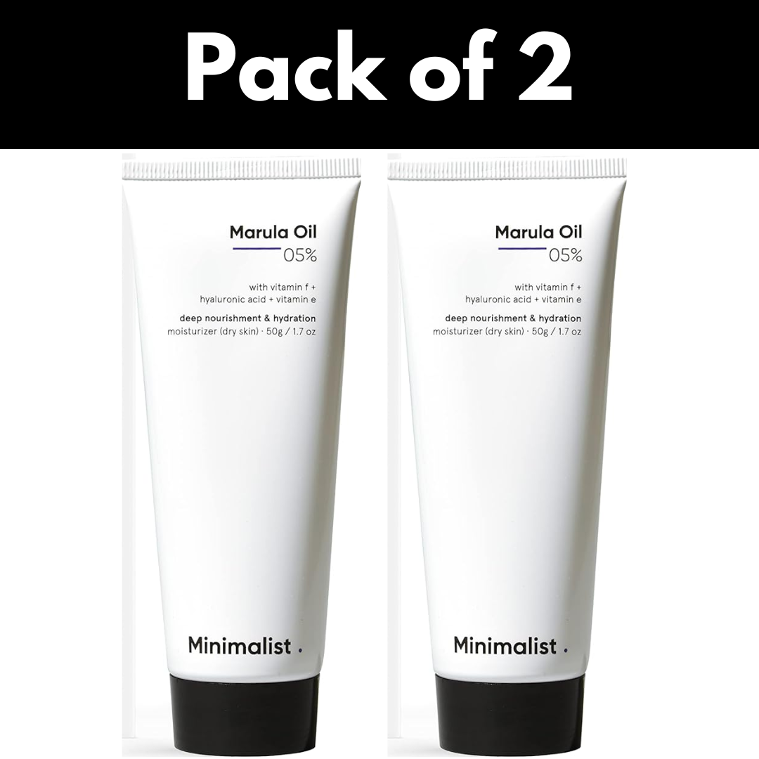 Minimalist 5% Marula Oil Face Moisturizer with Hyaluronic Acid for Dry Skin 50g
