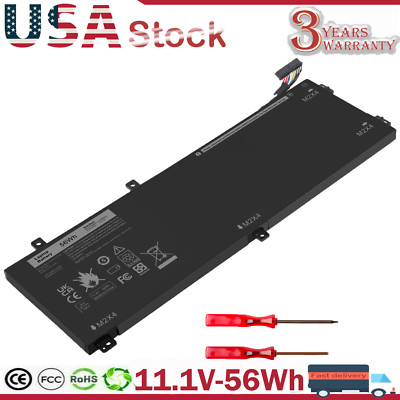 H5H20 Battery for Dell XPS 15 9550 9560 9570 7590 Precision 5510 5520 RRCGW 56Wh