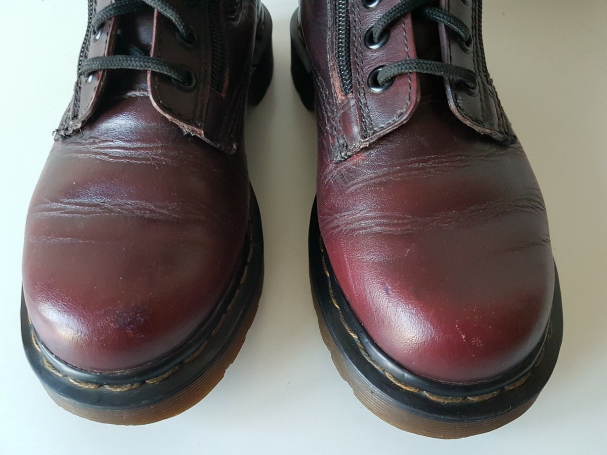 Dr. Martens 3ホール Cherry Red UK6 Dr Doc Martens 9733 double 2 zip 14 hole cherry oxblood red boots