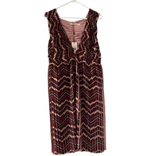 Max Studio Leon Max - Limited Edition Pink Pleated Dress Size 12 New with Tags