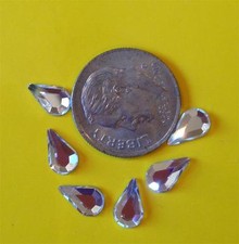 TEAR DROP 10 x 6mm Crystal Pear IHC Austrian 2300 Flatback Rhinestone 18 pcs