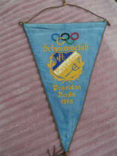 Wimpel des Berliner Schwimmklubs Poseidon anläßlich der Olympischen Spiele 1936