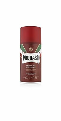 PRORASO Rasierschaum ROT mit Sandelholzöl und Karité - Butter 300 ml