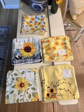 Sunflower theme Accent Pillow cases 12 X 12 Assorted bulk pricing