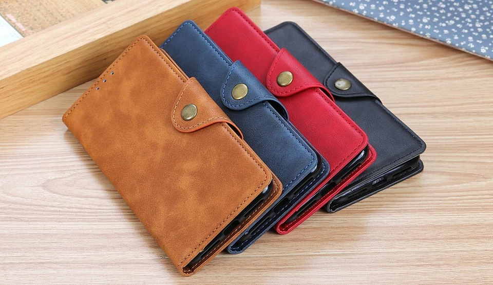 For LG Stylo 6/5 K31 K40S Q60 Man's Retro Magnetic Wallet Stand Flip Case Cover - Image 3 of 4