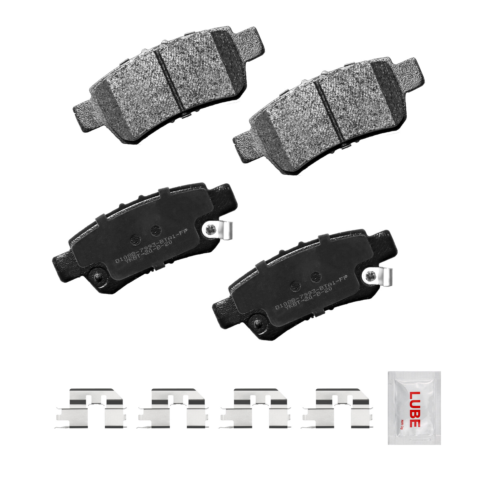 Rear Brake Rotors + Ceramic Pads for 2005 2006 2007 2008 2009 2010