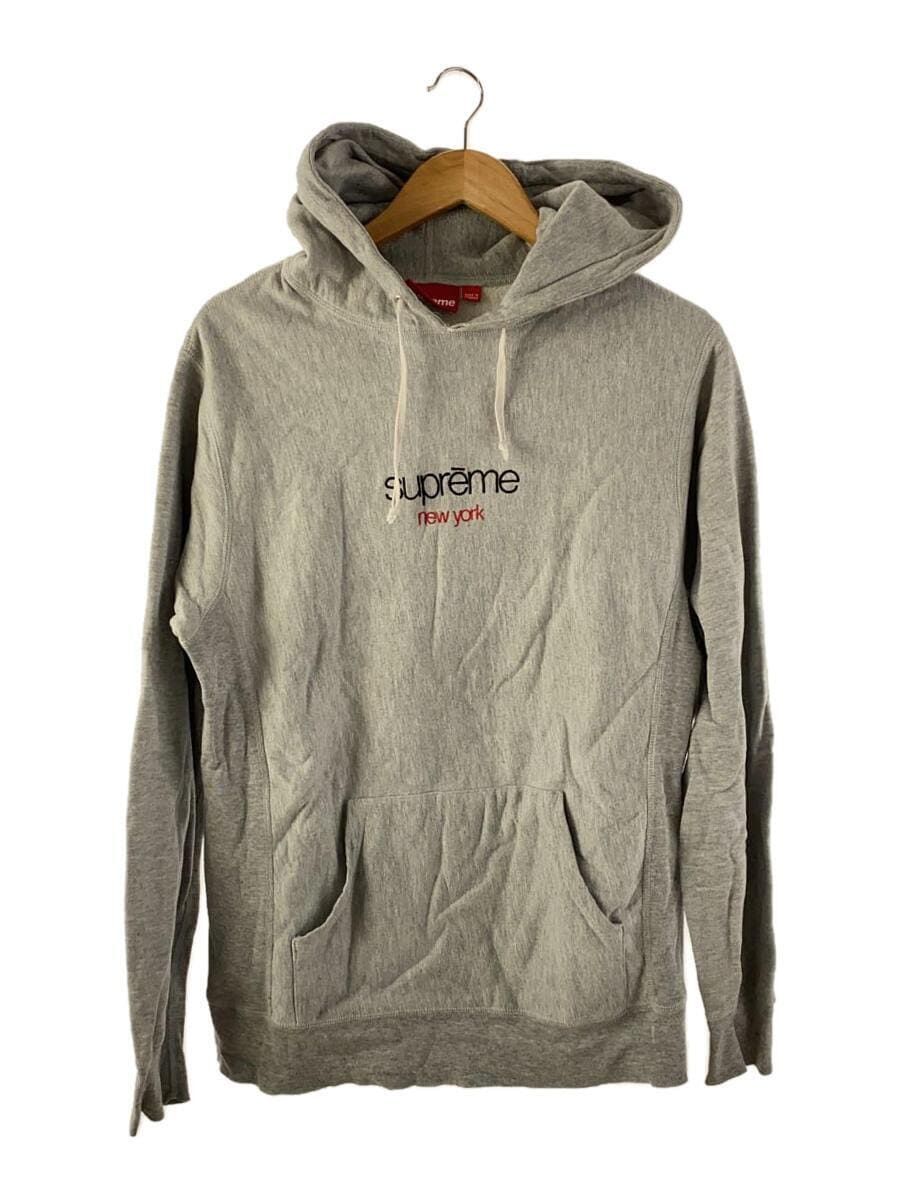 Supreme Hoodie Classic Logo Hooded Sweatshirt M Cotton Gray Used  