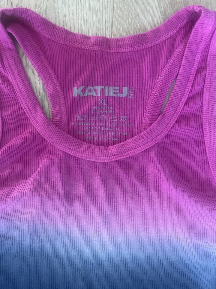 Katie J NYC Boutique Tie Dye Girls Ribbed Tank Top Tween Sz XL eBay