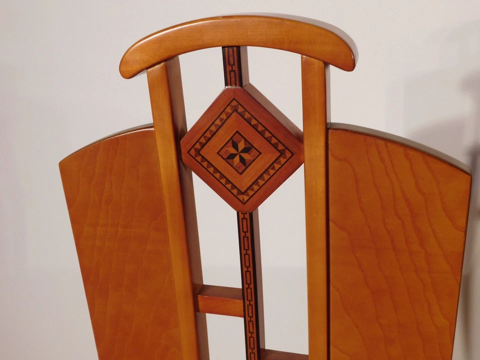 Vintage Italian Carpanelli Furniture Art Deco Nouveau Cherry Inlaid Dining Set - Image 4 of 4