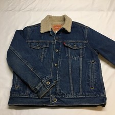 VTG 2000s Levis Sherpa Fleece Lined Blue Denim Trucker Jean Jacket Womens Medium