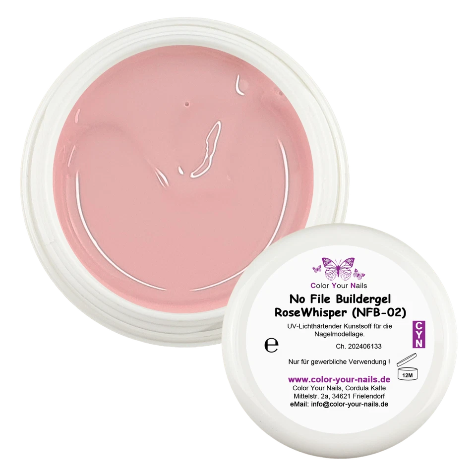 COLOR YOUR NAILS No File Buildergel RoseWhisper (NFB-02) No File Gel, UV-Gel, Aufbaugel rose