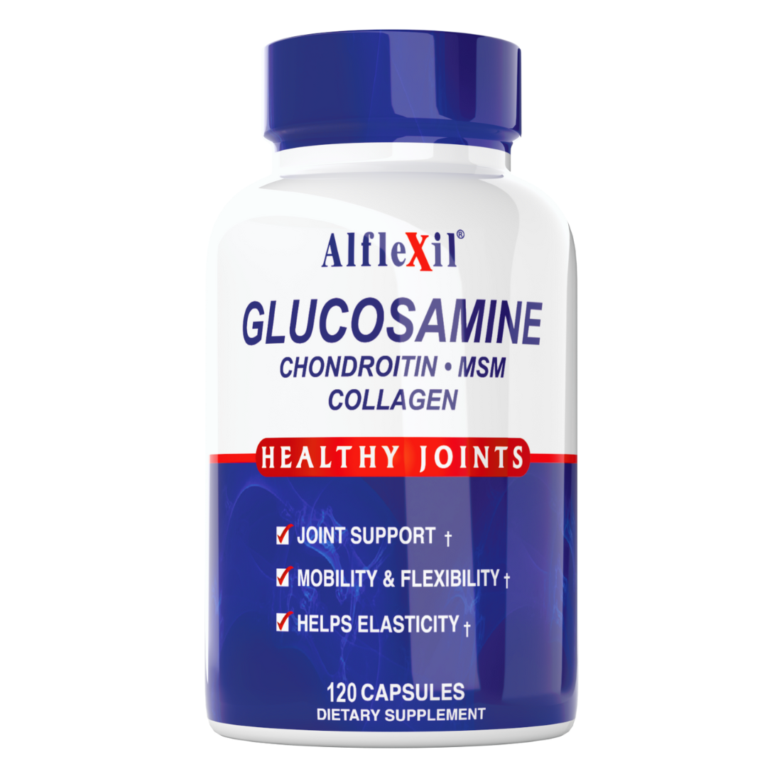 Alflexil® Glucosamine. Chondroitin. MSM. Collagen 120 Capsules eBay