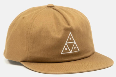 Huf Worldwide Skateboard Cap Snapback Hat Unstructured Triple Triangle Toffee