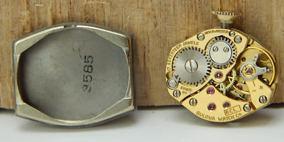 Vintage 1974 Bulova 6CL 17 jewel wrist watch good balance movement w/ case back