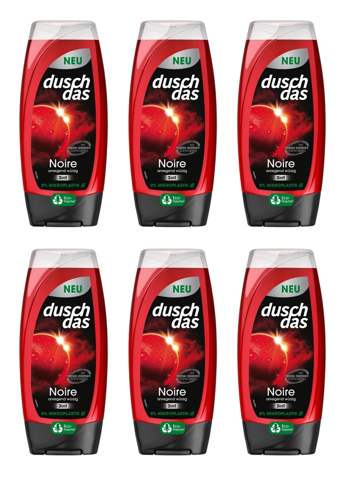 duschdas Noire 3-in-1 Körper Haar & Gesicht Duschgel , 6x225ml EAN325380
