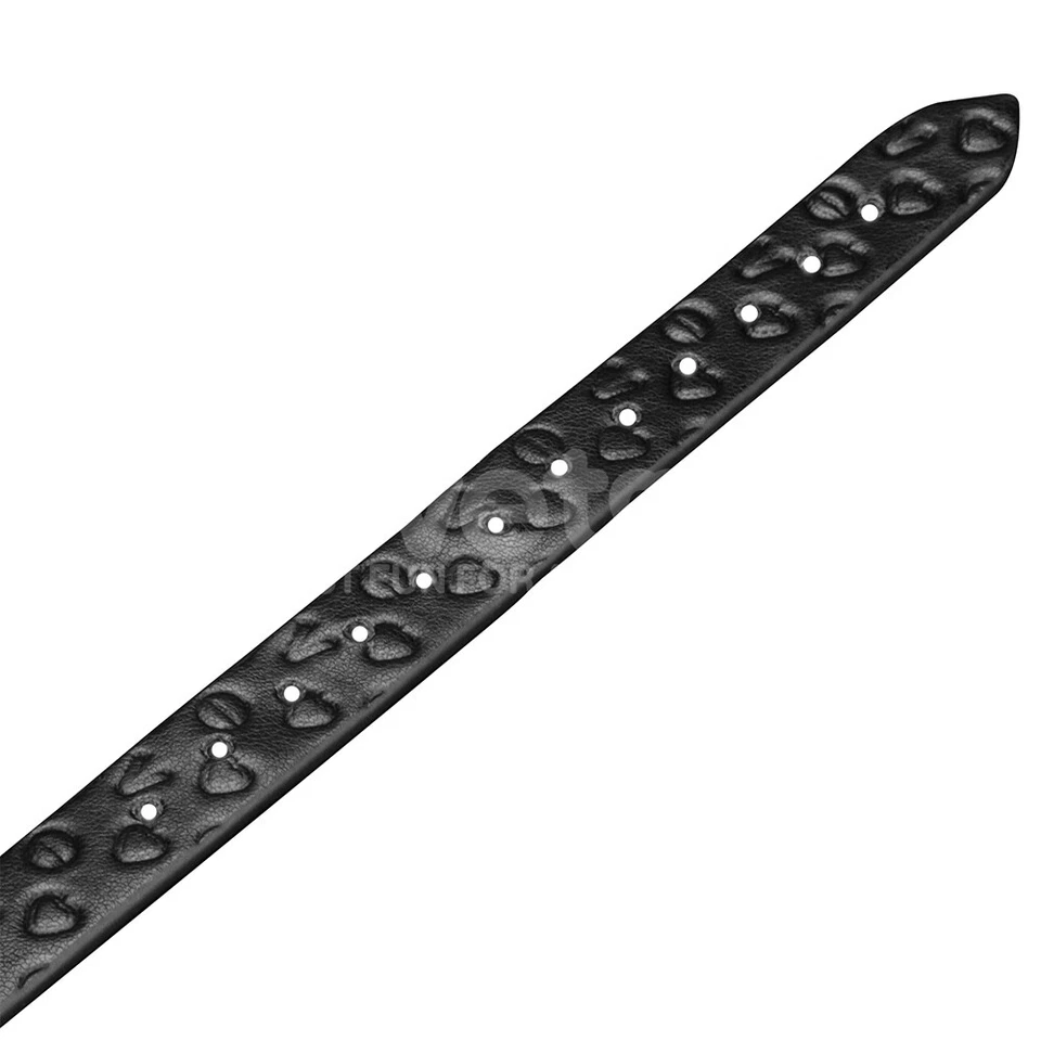 Máscara de cachorro aullido de cuero sintético Reign y hocico extraíble negro/marrón Foto 3 de 4