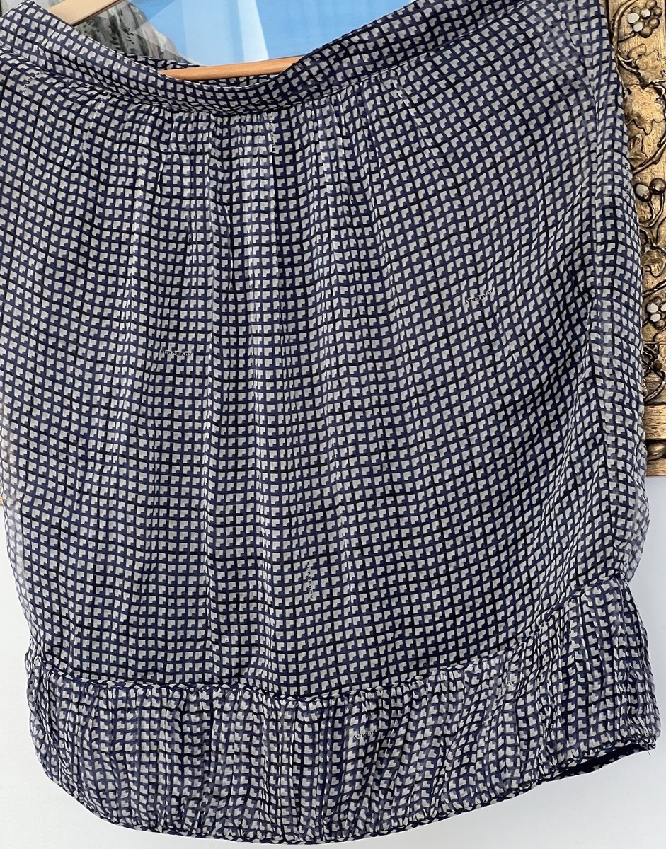 Burberry London Women 100% Silk Skirt Logo 14 US Logo Italy | eBay