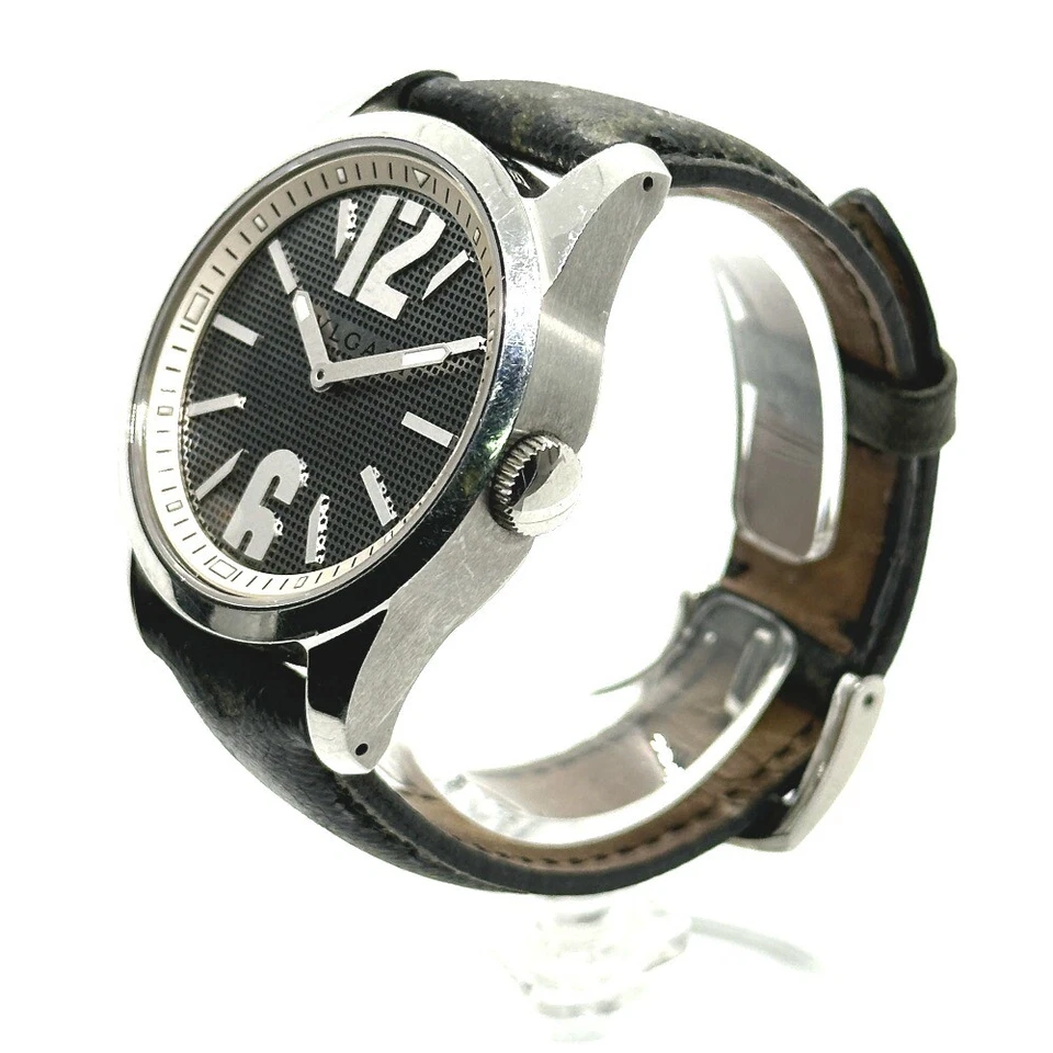 BVLGARI ST37S Solo tempo quartz Wristwatch SS / Leather belt Silver/Black belt - Image 2 of 4