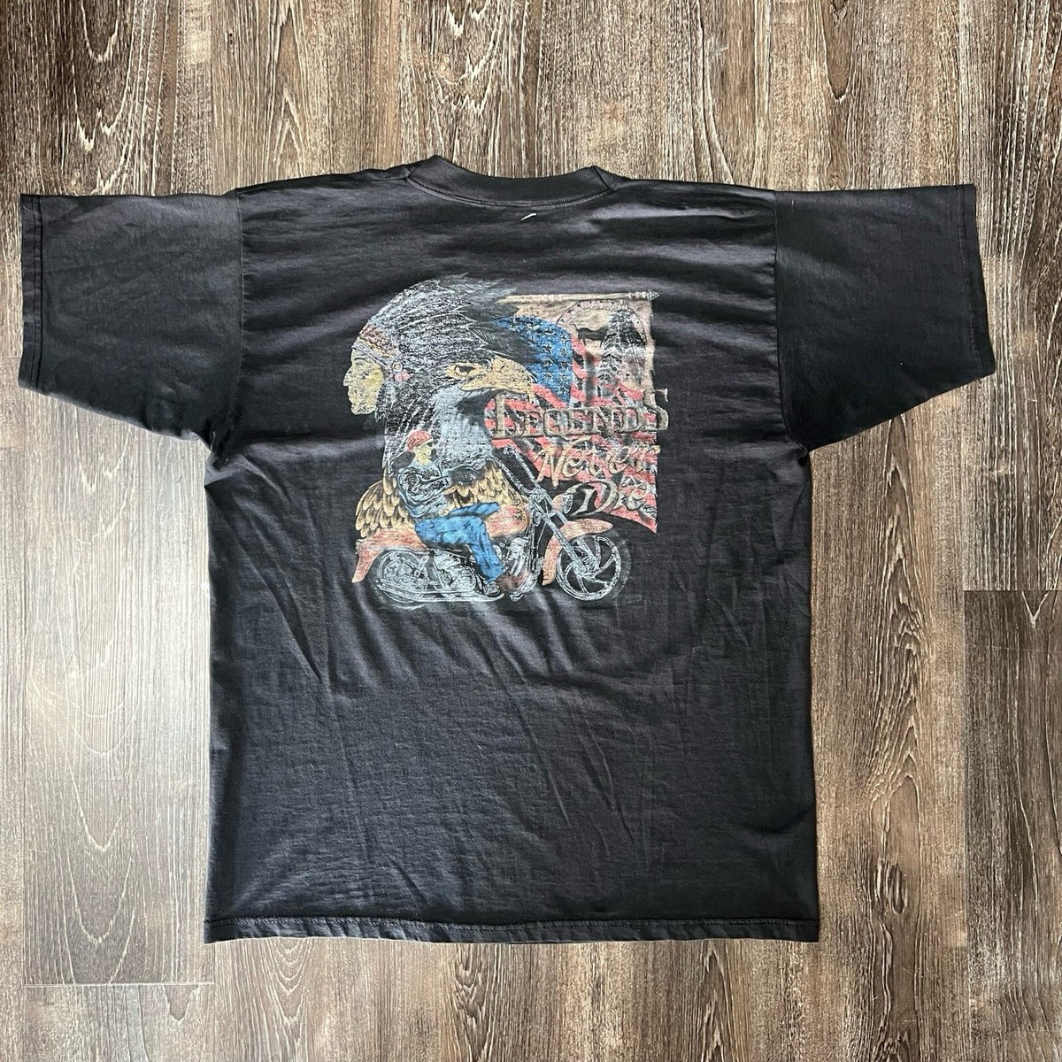 HURLEY DAVIDSON 90's Fade Black ロンTee M Vintage 2011 HARLEY Davidson Mens Faded Black Tee Shirt Bend