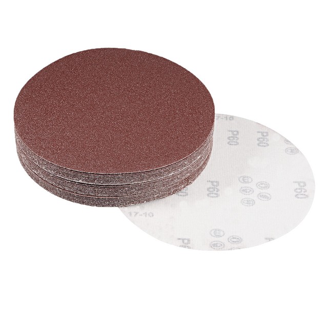 60 Flocking Rocks 30Pcs 7 Inch Hook and Loop Sanding Disc 60 Grits Flocking Sandpaper ...