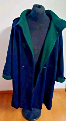 Manteau femme en loden bleu avec cachemire Gira Puccino - Photo 1/4