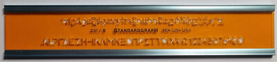 Schriftschablone Standardgraph 231/5 0,5mm senkrecht