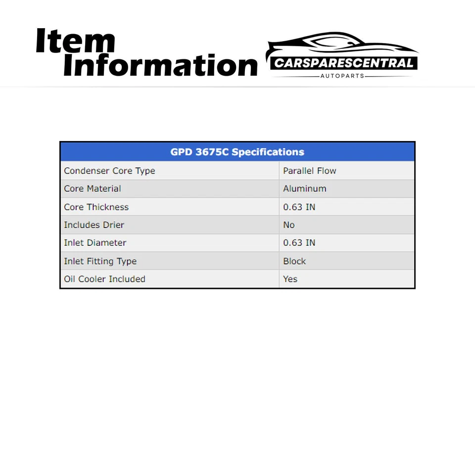 Condensador de aire acondicionado Mercury Mariner 2008 3,0 L 2008 2,3 L Foto 4 de 4